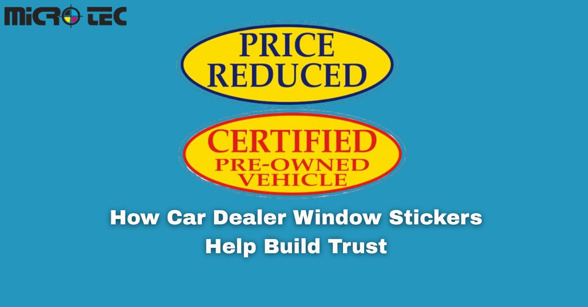 car dealer window stickers