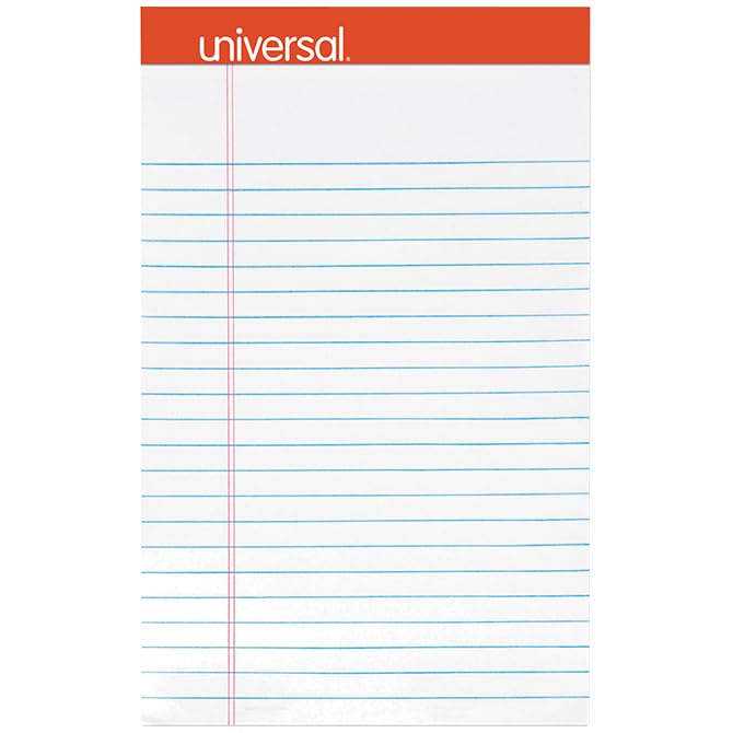 Perforated Writing Pads 5x8– Narrow Ruled Notepads for Office & School ...