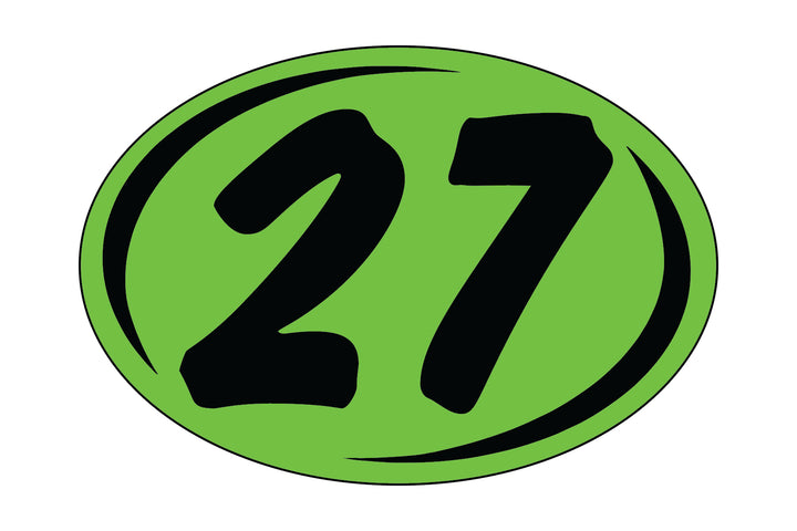 Window Stickers Vibrant Black on Green - Durable, Weatherproof Vinyl with Easy On/Off Adhesive