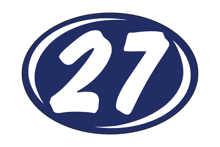 Window Stickers Vibrant White on Blue - Durable, Weatherproof Vinyl with Easy On/Off Adhesive, Back Slit for Effortless Installation, Includes Smaller Rounds Year Stickers