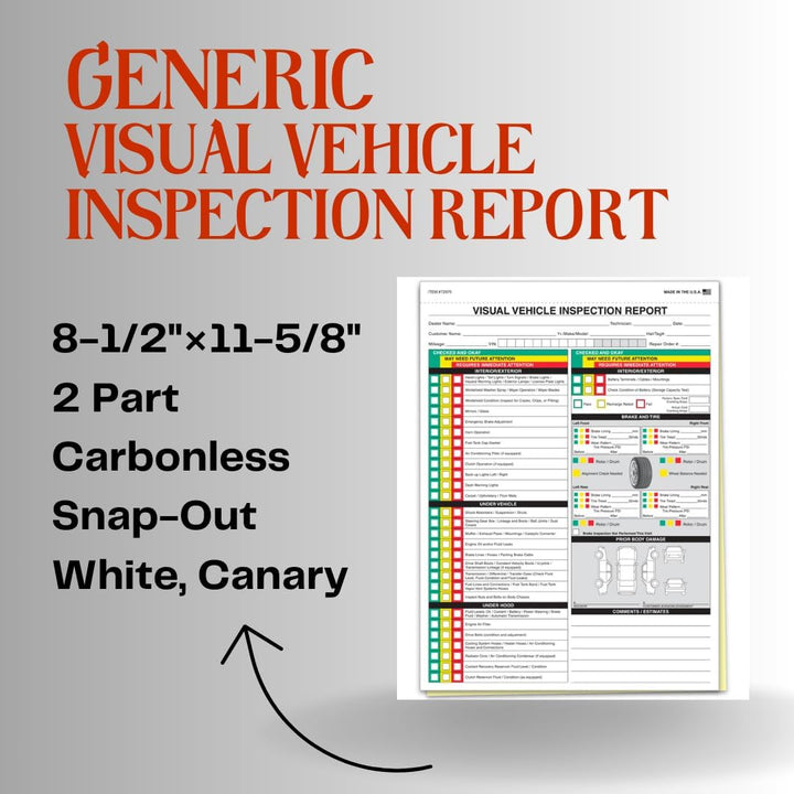 Visual Car Check Automotive Inspection Forms | Vehicle Inspection Sheets – Microtec