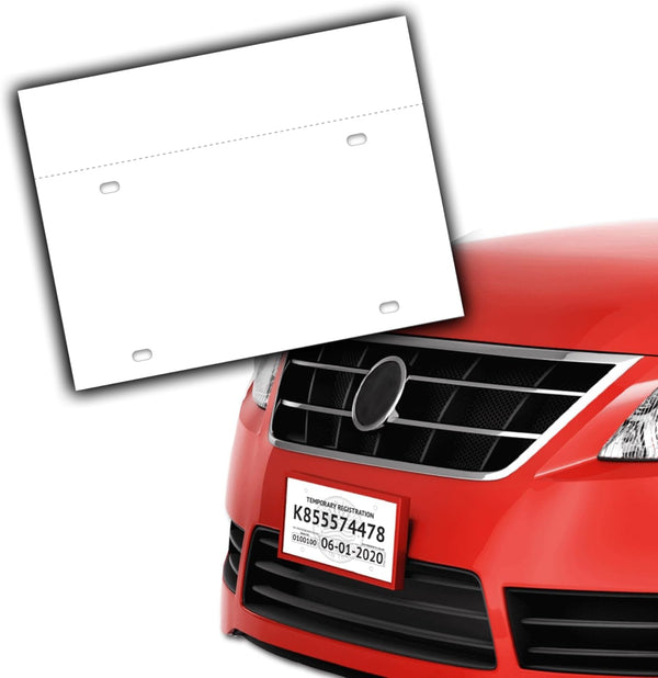 Temporary Paper Tags License Plates for Car Dealers - Multiple Options Available - Weatherproof & Tear Resistant Tags for Auto Dealership