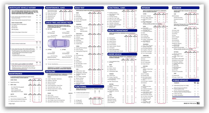 Range Rover Multi Point Inspection Example Multi-Point Vehicle Inspection Checklist – 172-Point 3-Part Carbonless ...