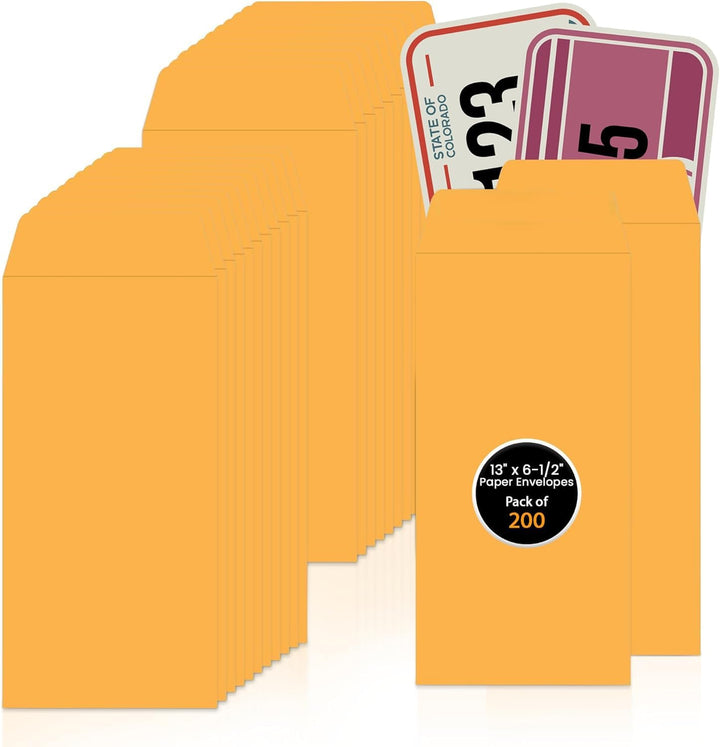 License Plate Envelopes | 13x6.5 Plain White Plate Mailers – Microtec