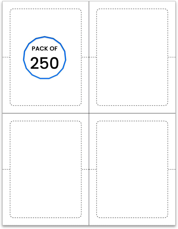 Blank Addendum Stickers for Car Dealerships – Fade-Resistant Self-Adhesive Window Decals, Heavy White Stock with Peel-Away Border, Laser Printer Compatible - Multiple Size Available