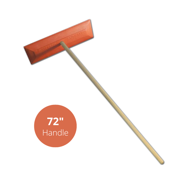 Shuttsco Snow Rake with 72" Wooden Handle - 18" Vinyl-Coated Non-Abrasive Head - Freeze-Resistant Snow Removal Tool - Sno-Rake for Car Dealerships &amp; Private Vehicle-Owners