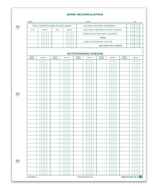 Bank Reconciliation Forms
