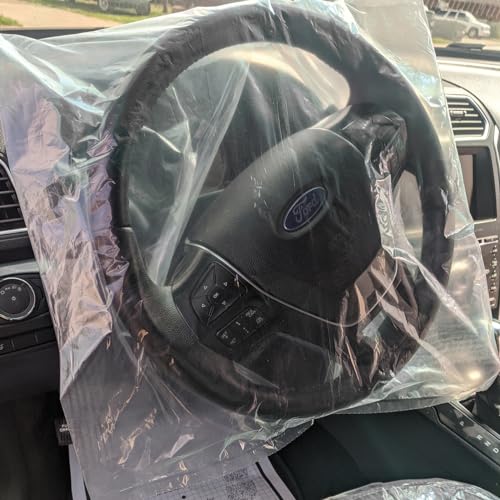 Clear Plastic Steering Wheel Cover for BMW X5, Black