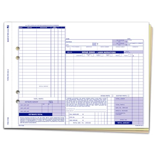 auto repair order form