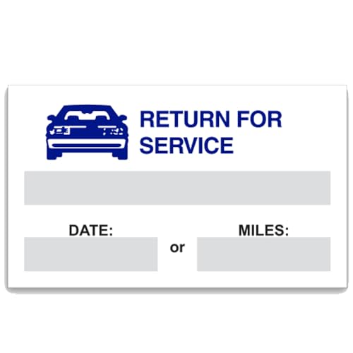 Blue Return for Service Static Cling Reminder Labels – Microtec