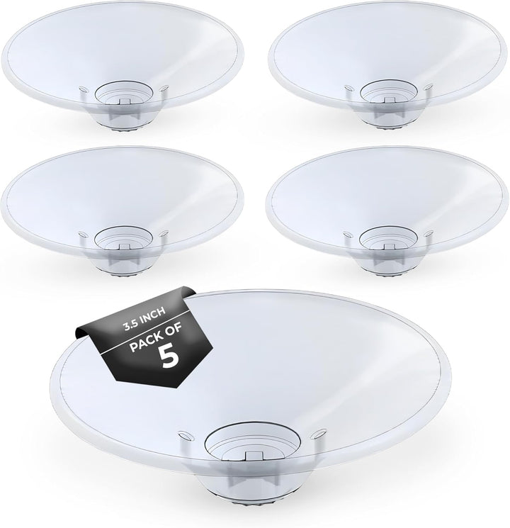 High-Quality Crystal Clear Replacement Upper Cup for Balloon Adapter Stem - Durable UV-Rated Plastic - Large 3.5" Diameter - Ideal for Professional Balloon Inflation