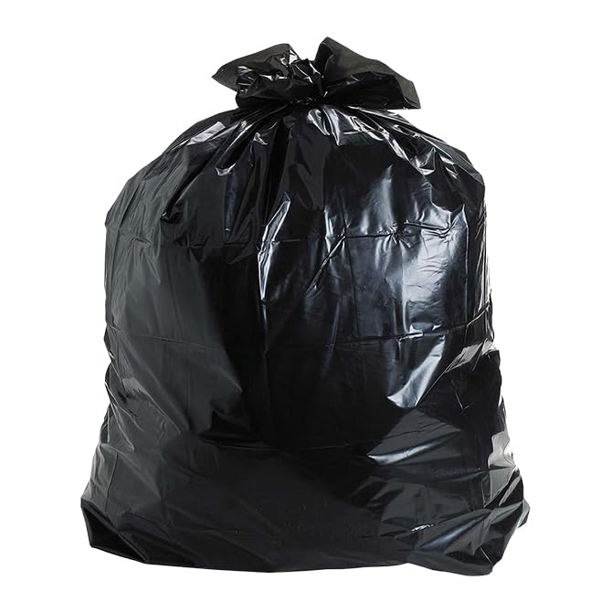 black trash bags