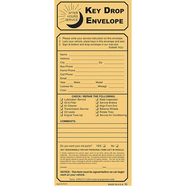 key drop box envelopes