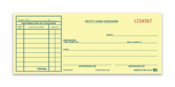 petty cash voucher