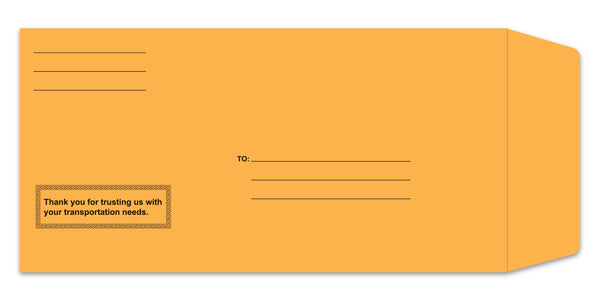 license plate envelope