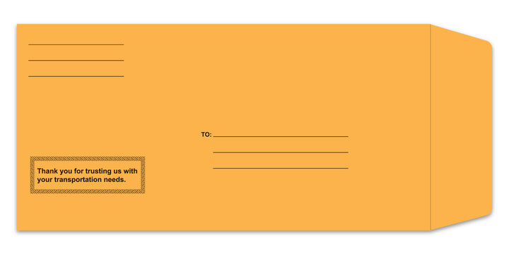 license plate envelopes