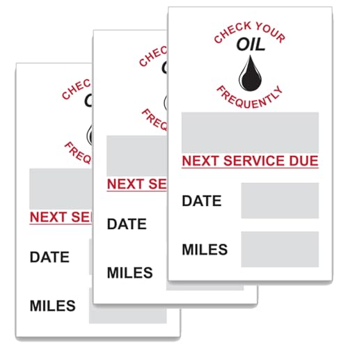 static cling oil change stickers