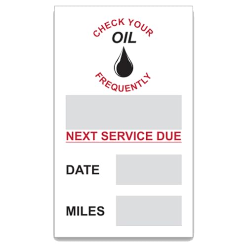 static cling oil change stickers