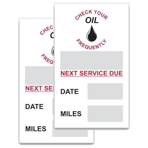 static cling oil change stickers