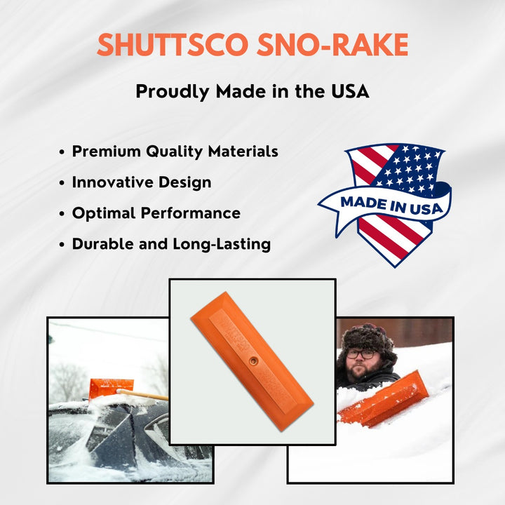 Snow Rake Foam 18″ Heavy‑Duty Snow Rake Head – Orange Foam for Car & Truck Poles ...