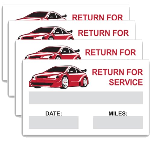 Return Sticker Mechanic Red Return For Service Sheet Labels | Oil Change Reminder Labels – Microtec