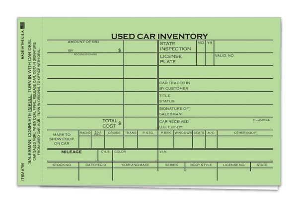 Service Card Inventory Vehicle Inventory – Microtec