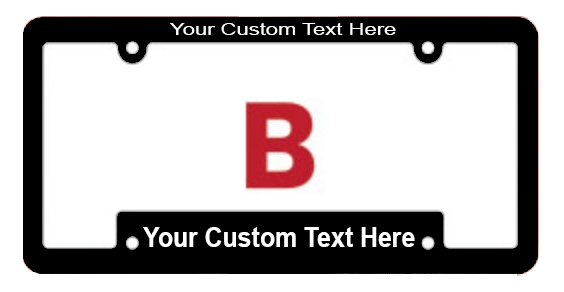 Custom License Popular Plate Frame Model B