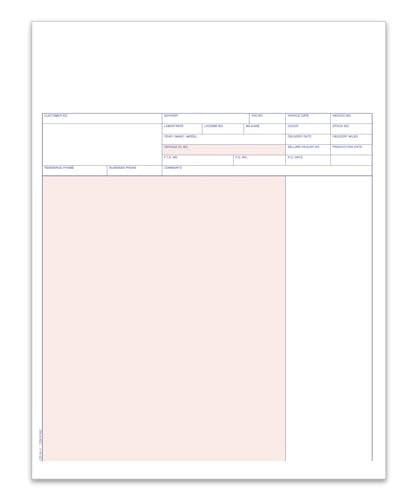 Plain Laser Service Invoices (Form #LZR-SI-11 or #LZR-SI-14) - 1-Part, 20# White Laser Paper - Compatible with ERA* Systems for Efficient Billing and Record-Keeping