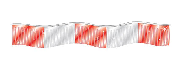 Metallic Streamers for Car Dealerships - 60' Long Streamers for Auto Dealers with Two 3' Ties - 12" x 3/4" Strips - Colors Alternate Every 18"