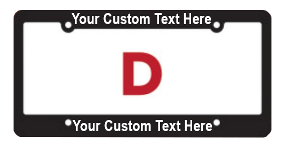 Custom License Popular Plate Frame Model D