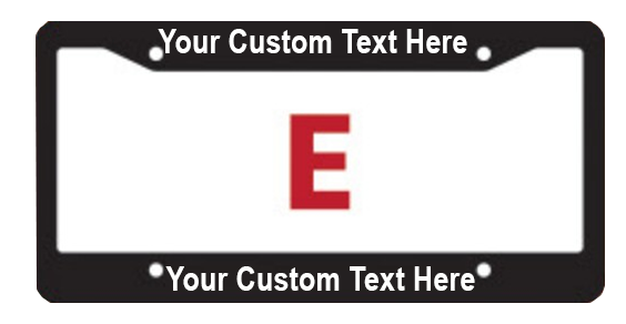 Custom License Popular Plate Frame Model E