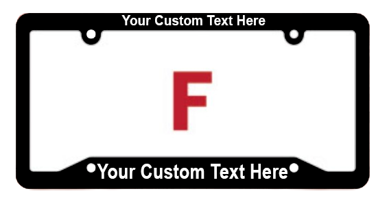 Custom License Popular Plate Frame Model F